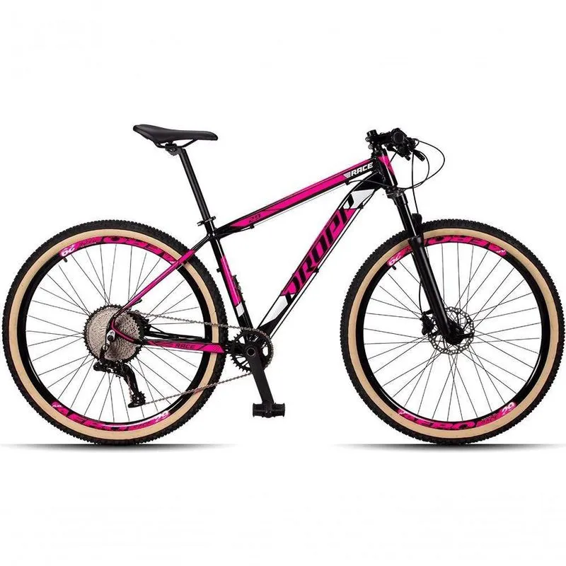 Bicicleta 29 Dropp Race 12v Suspensão Preto + rosa