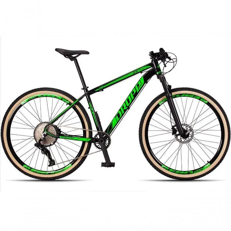 Bicicleta 29 Dropp Z3 12v Suspensão Preto + verde