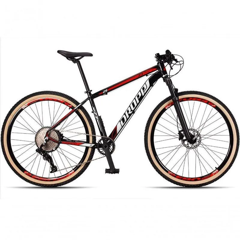 Bicicleta 29 Dropp Z3 12v Suspensão Preto + vermelho
