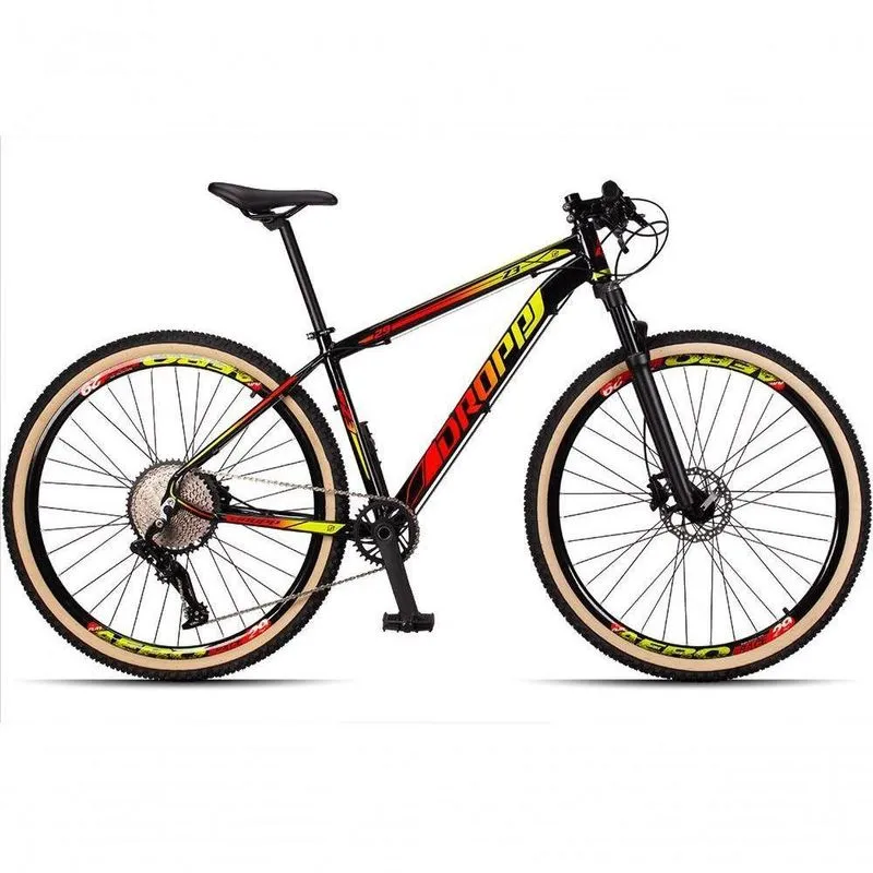 Bicicleta 29 Dropp Z3 12v Suspensão Vermelho + amarelo