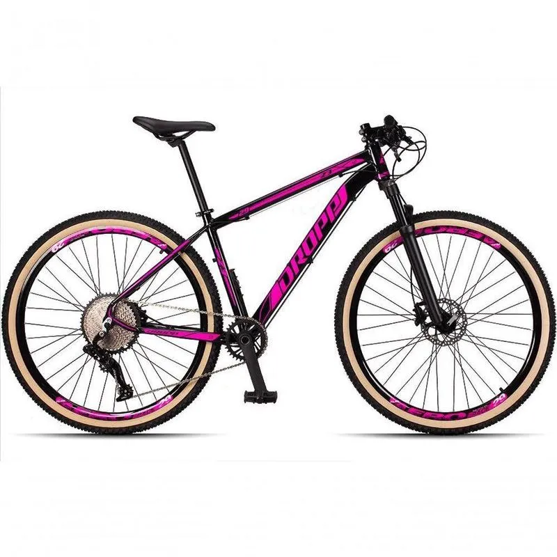 Bicicleta 29 Dropp Z3 12v Suspensão Preto + rosa