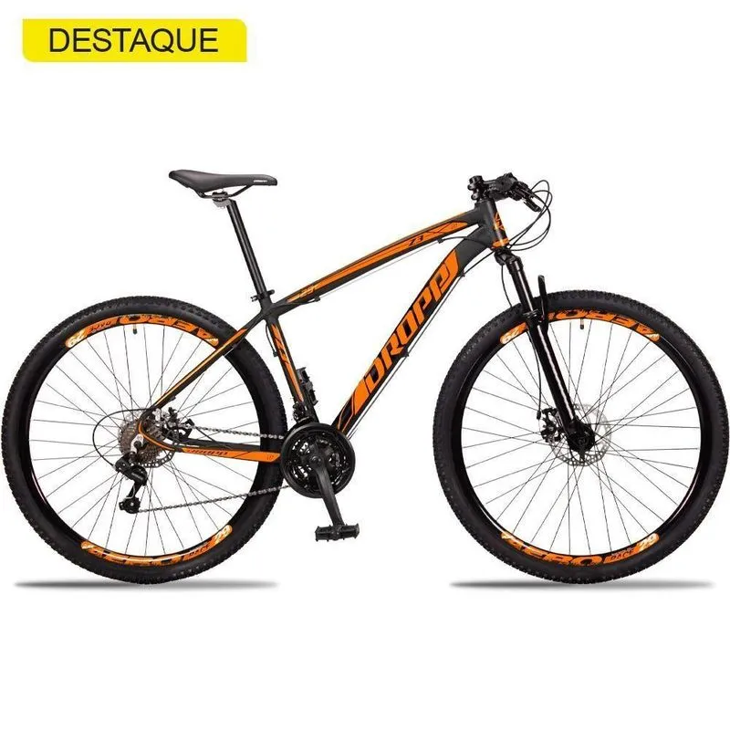 Bicicleta 29 Dropp Z3 Câmbios Shimano 21V Preto + Laranja