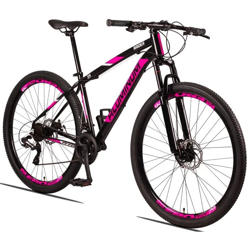 Bicicleta Aluminum Raider 24V Aro 29 Index Freio a Disco