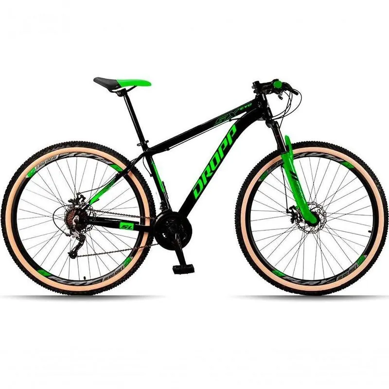 Bicicleta 29 Dropp Sx Evo Freio A Disco Preto + Verde
