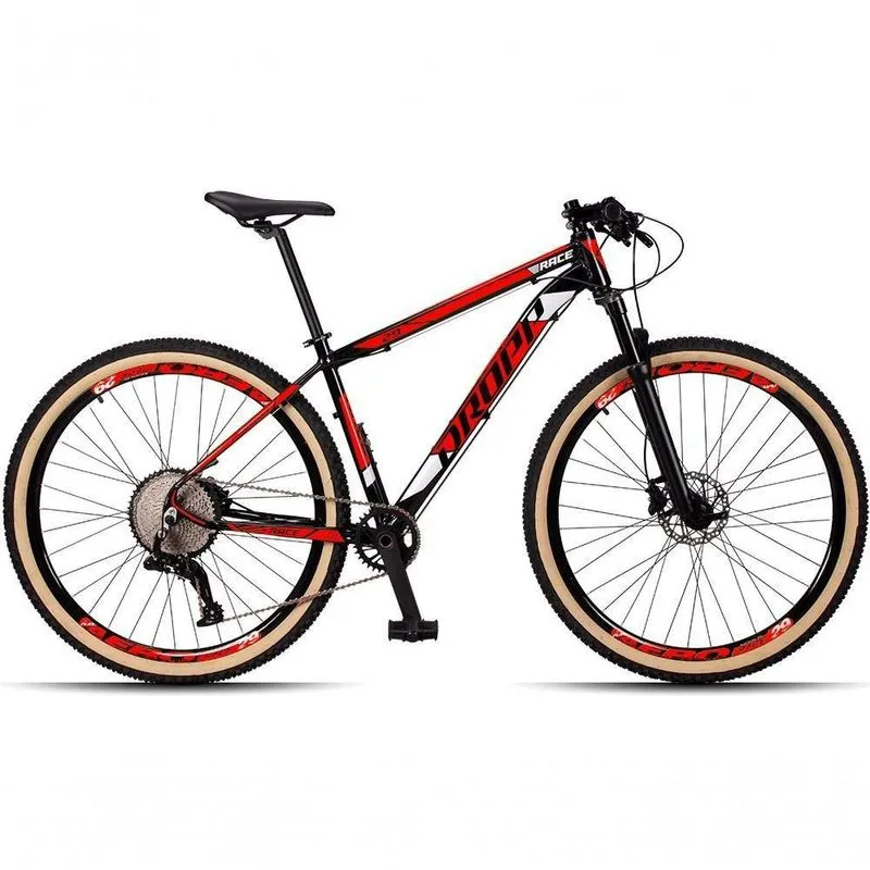 Bicicleta 29 Dropp Race 12V Freio Hidráulico Preto + Vermelho