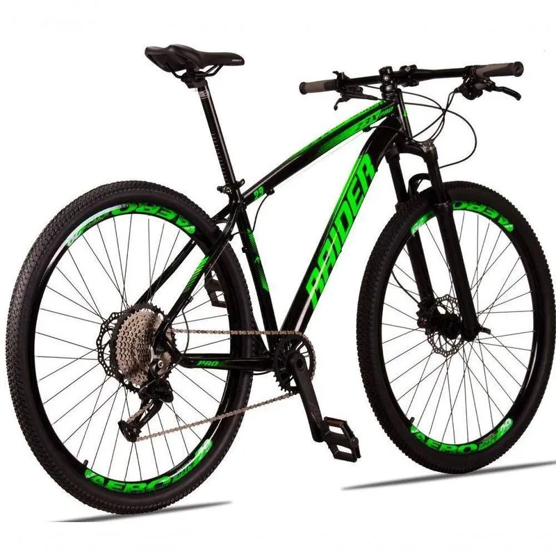 Bicicleta 29 Raider Z3X Pro 12V Preto + Verde