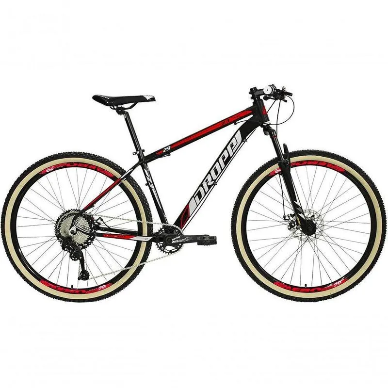 Bicicleta 29 Dropp Z3 12V K7 11X50 Preto + Vermelho