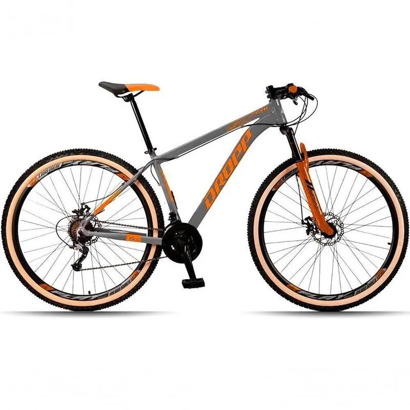Bicicleta 29 Dropp Sx Evo 27 Marchas Freio A Disco Limited Edition Cinza + laranja