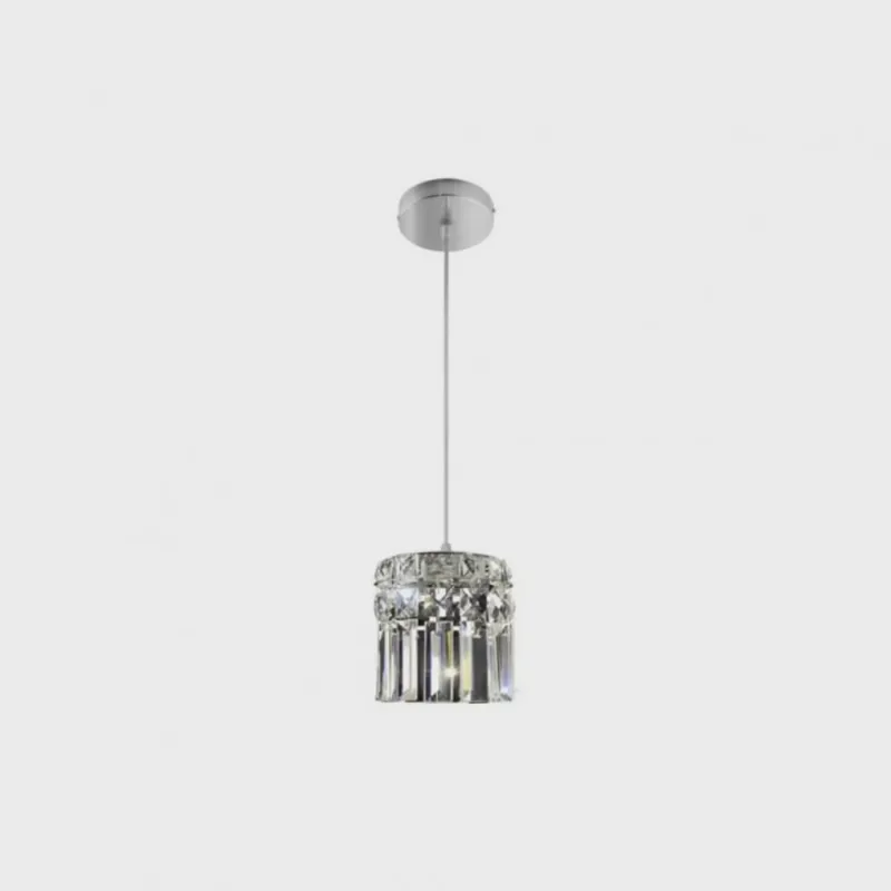 Pendente Redondo Cristal 11,5x11,5x12cm 1 Luz G9 Paris Bronzearte