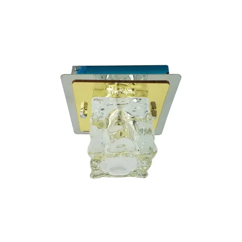 Plafon Frost Dourado 1G9 Bivolt 8x12,5cm Bronzearte