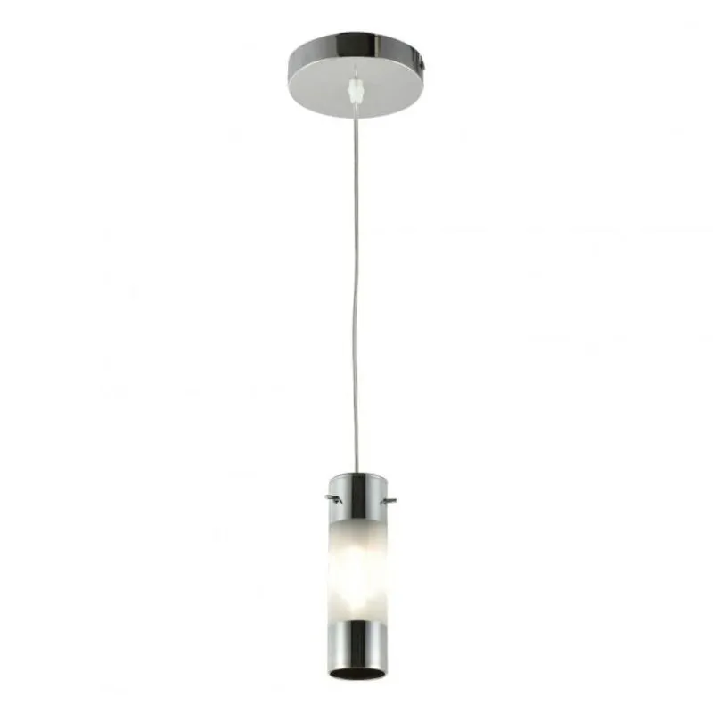 Lustre Pendente Elegance 1/2 Cromo 01 Luz Lâmpada G9 Não Inclusa 12x100cm Cromo