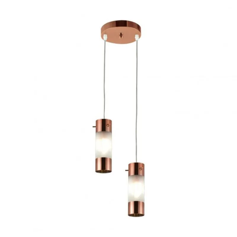 Pendente 1/2 Cobre 15x100cm 02 Luzes Lâmpada G9 Não Inclusas Elegance Axel0502pdco Bronzearte Cobre