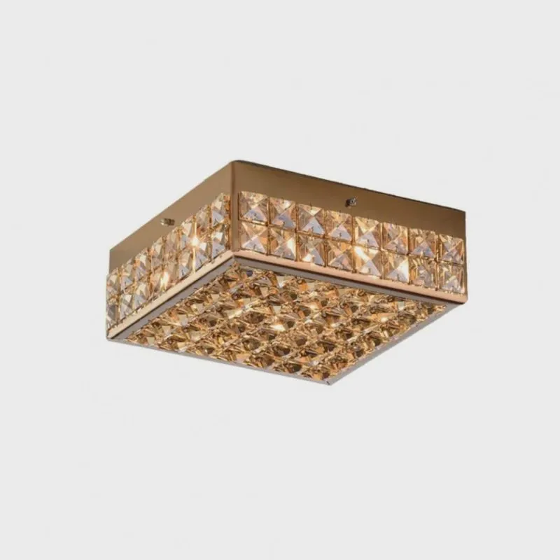 Plafon 4 Luzes G9 25x25x7cm Windows Wdsg2204lg9pf Bronzearte