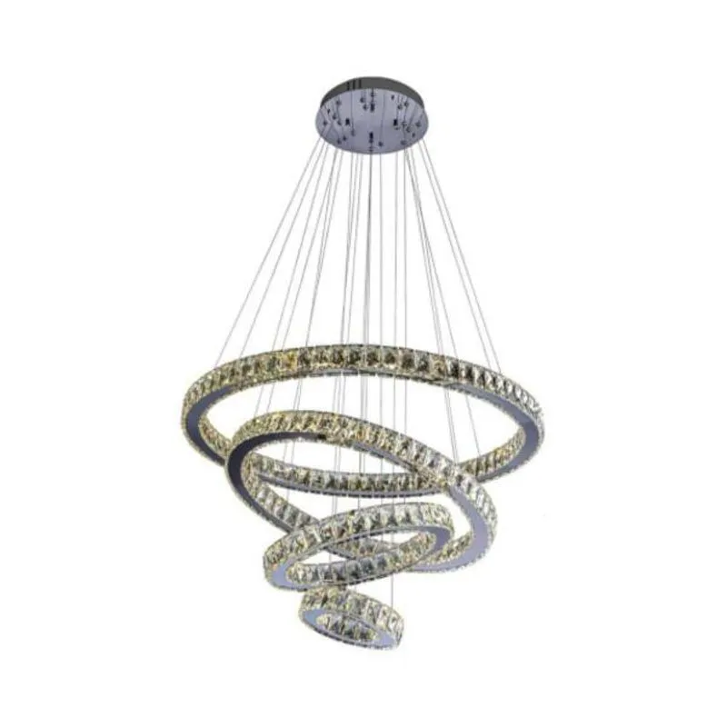 Pendente Led Tokyo 132W Redondo 4000K Bivolt Cromado BRONZEARTE PENDENTE LED RED TOKYO 3 132W 4000K BRON CROMADO BIVOLT