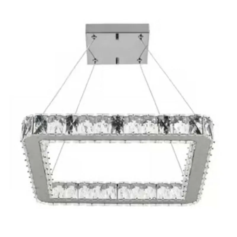 Pendente Led Tokyo 56W Quadrado 4000K Bivolt Cromado BRONZEARTE PENDENTE LED QUAD TOKYO 1 56W 4000K BRON CROMADO BIVOLT