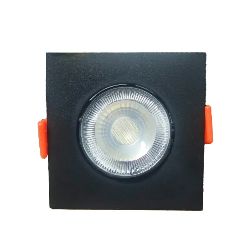 Spot LED Embutir Quadrado 3W 3000K Preto Bronzearte