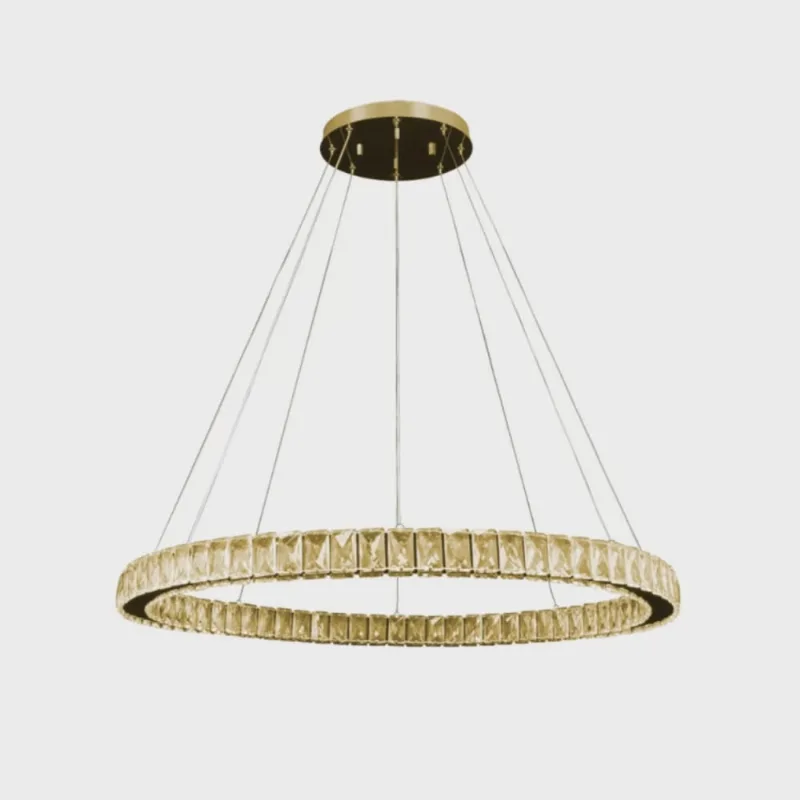 Pendente Tokyo Gold LED Redondo 56W 4000k 80cm TKYG8056W4KRDPD Bronzearte