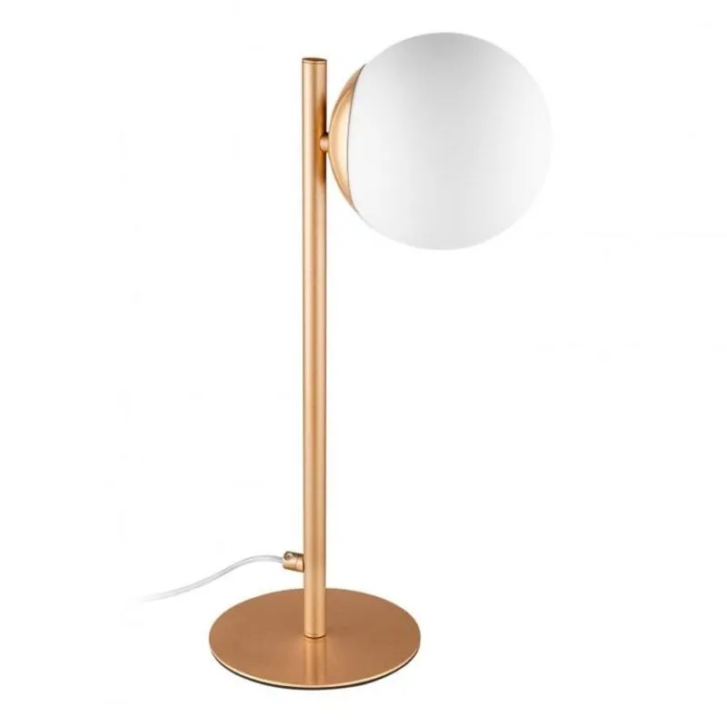 Luminaria De Mesa Bola 1 Luz E27 Dreams Drm1e27abgd Bronzearte Dourado
