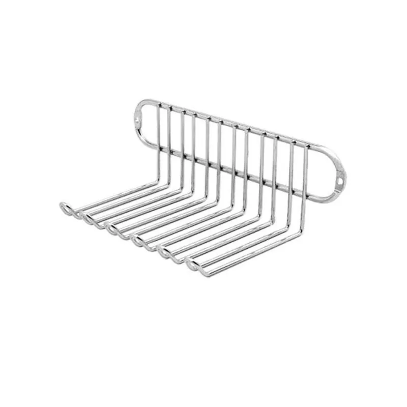 Suporte Parede Para Espetos 10 Espetos - 14cm - Aço Cromado