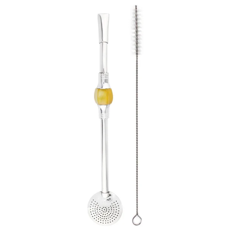 Bomba Inox Desmontável 26,5 Cm Ágata Oitavado Com Escovinha