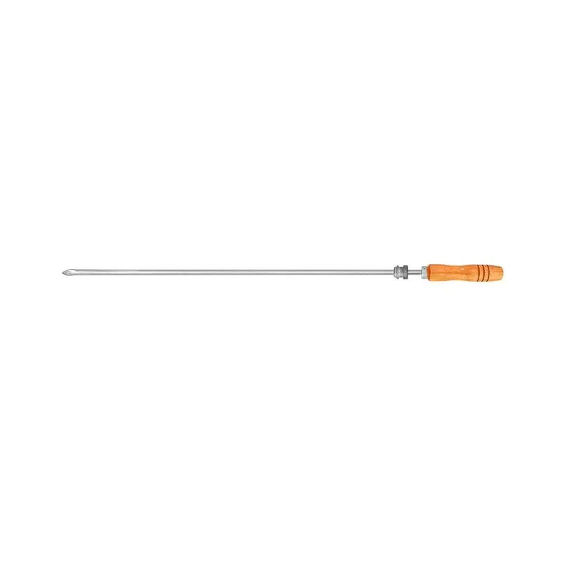 Espeto Inox Coração 85cmx1,2mm Com Roldana/parafuso