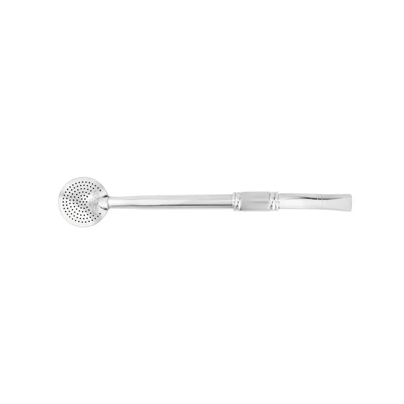 Bomba Inox Ponteada 21,5 Cm Anel Inox Cano Chato Liso