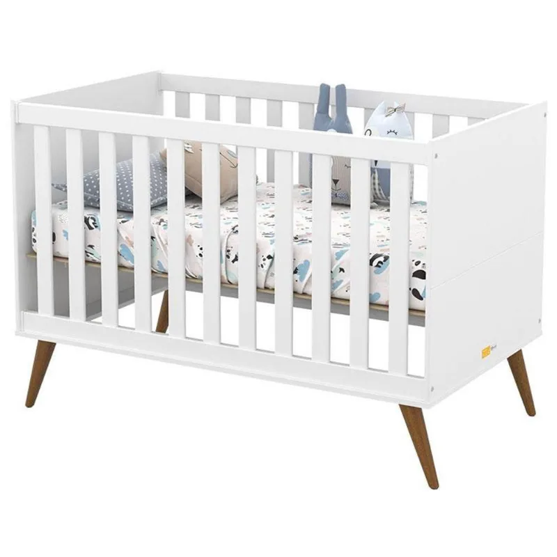 Berço Americano Retro Gold Branco Eco Wood - Matic