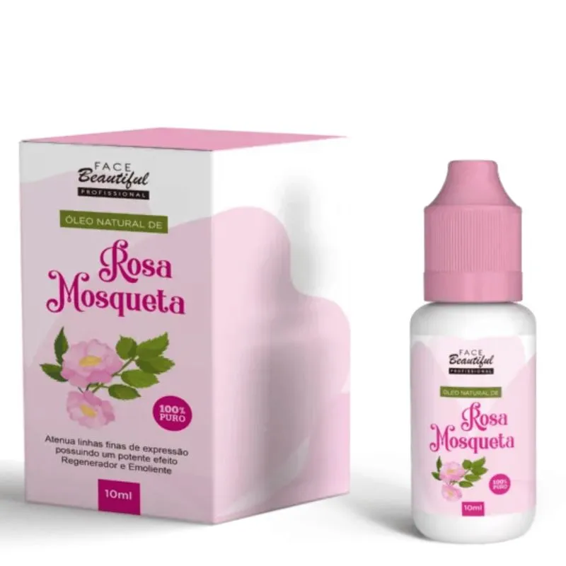Óleo Natural De Rosa Mosqueta Anti-Idade 10Ml - Face Beautiful | Prevenção De Estrias, Manchas E Rugas