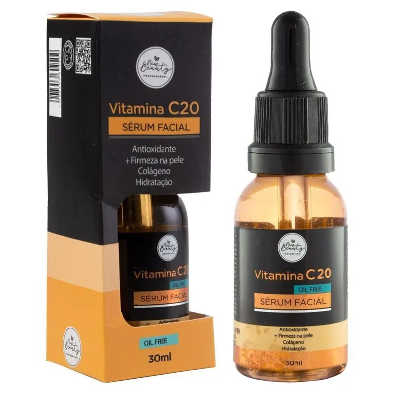Sérum Vitamina C20 Para Rosto Oil-free Anti New Beauty 30ml