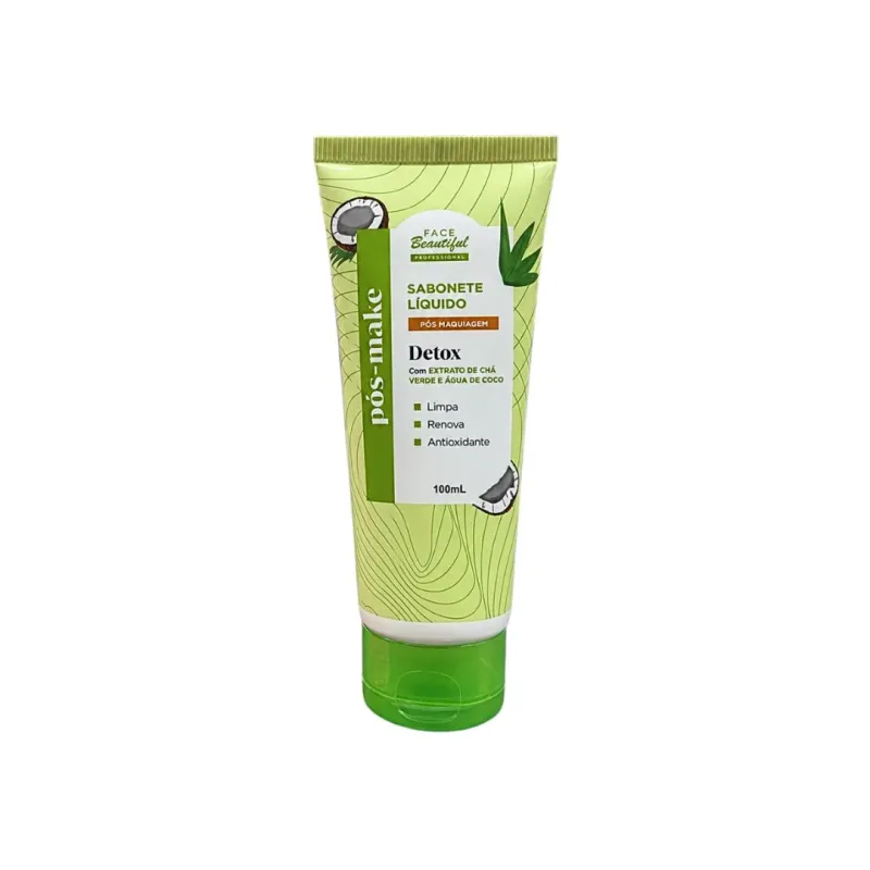 Sabonete Líquido Pós Maquiagem Detox 100ml - Face Beautiful (FB300)