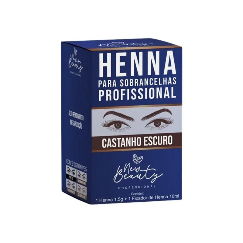 Henna Para Sobrancelhas New Beauty Cast Esc+fixador 10ml