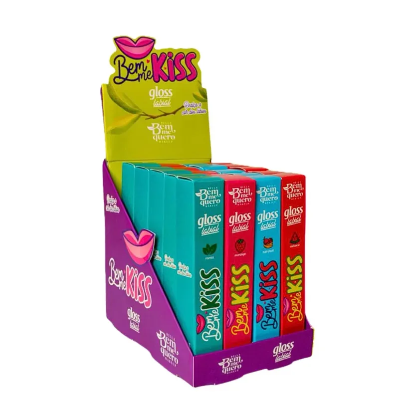 Gloss Labial Bem Me Kiss Sabores C/24 Unid - Bella Bem Me Quero (BMQ002)