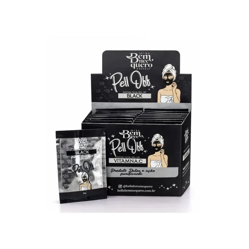 Máscara Facial Sachê Bella Bem Me Quero Peel Off Black