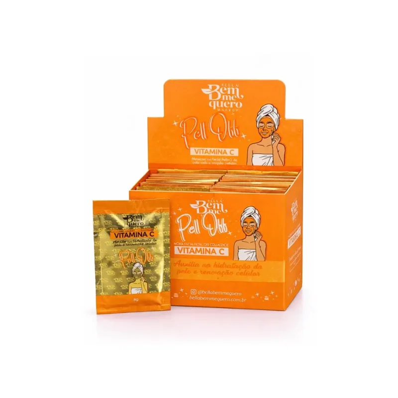 Máscara Facial Peel Off Sachê Vitamina C C/50 Unid - Bella Bem Me Quero