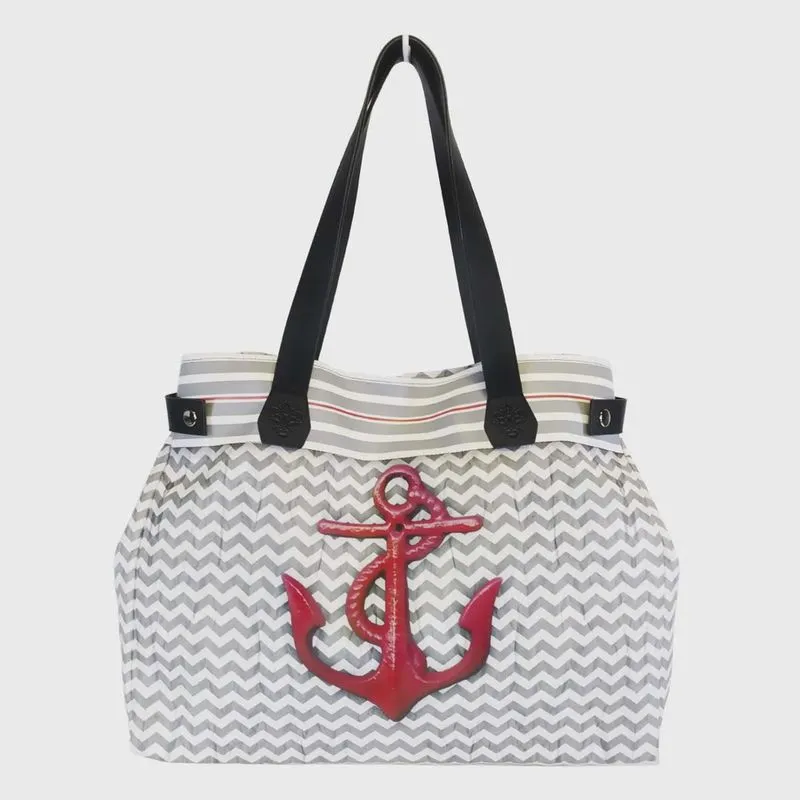 Bolsa Feminina Praia Âncora Vermelha Magicc Bolsas
