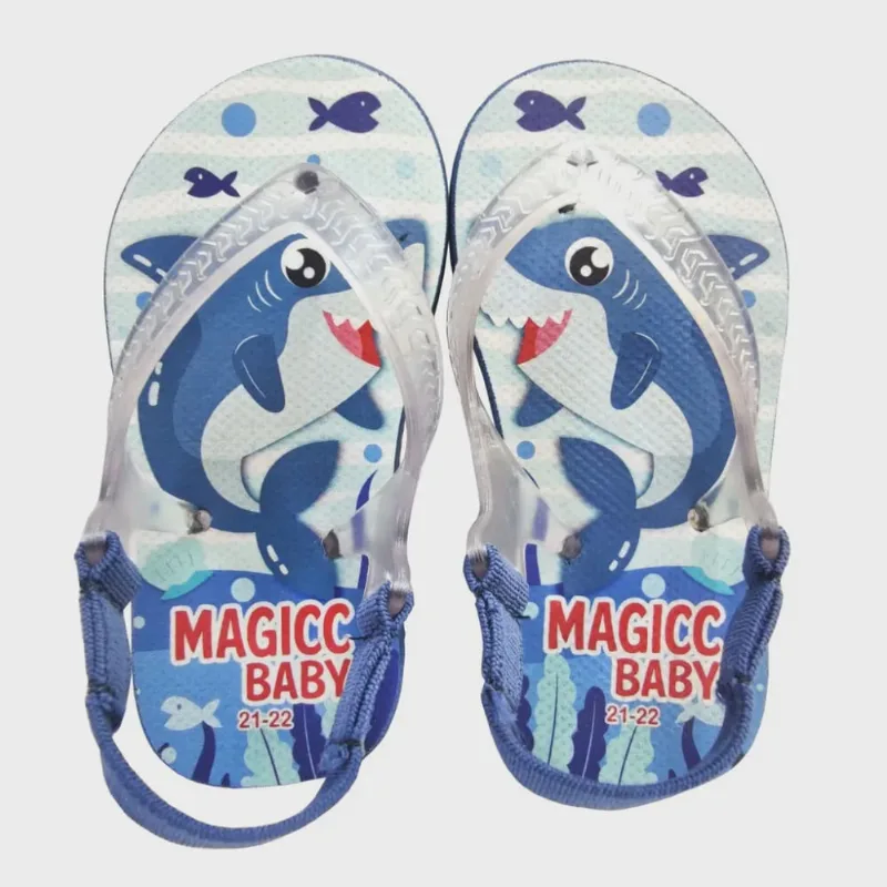 Chinelo Menino Bebê Sandália Tubarão Magicc Baby