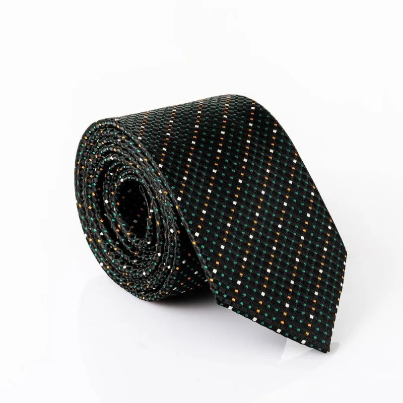 Gravata Isla Galerias Jacquard Cor Preta
