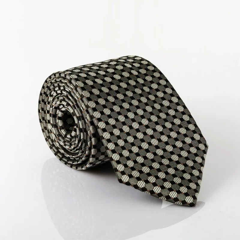 Gravata Isla Galerias Jacquard Cor Cinza