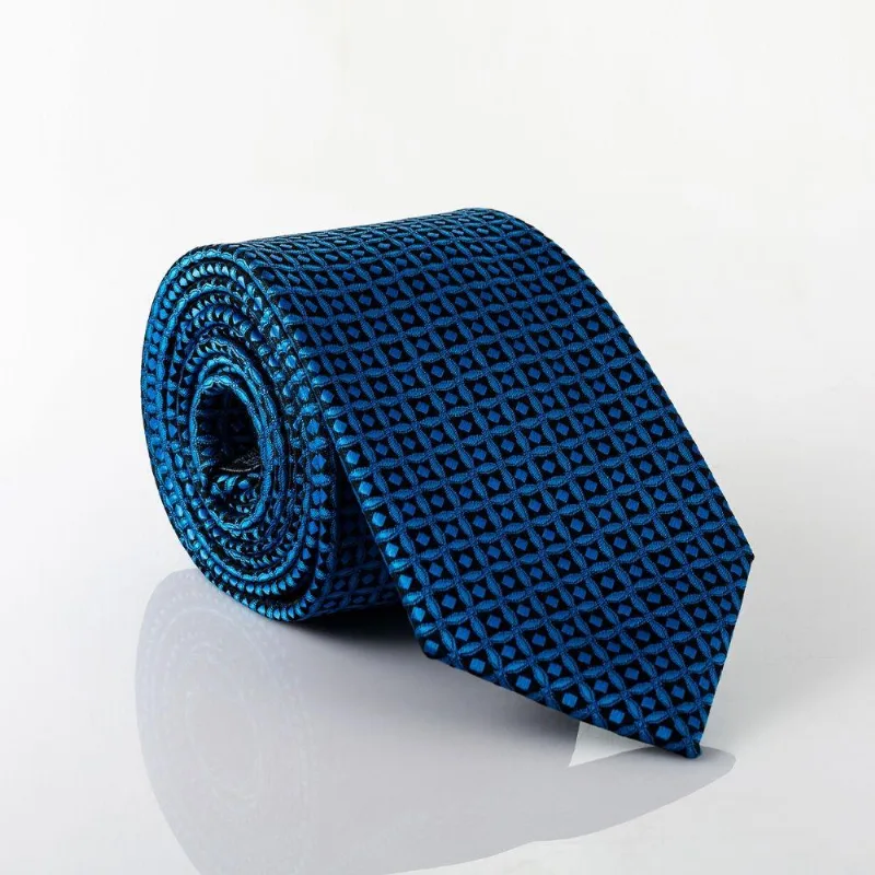 Gravata Isla Galerias Jacquard Cor Azul Royal