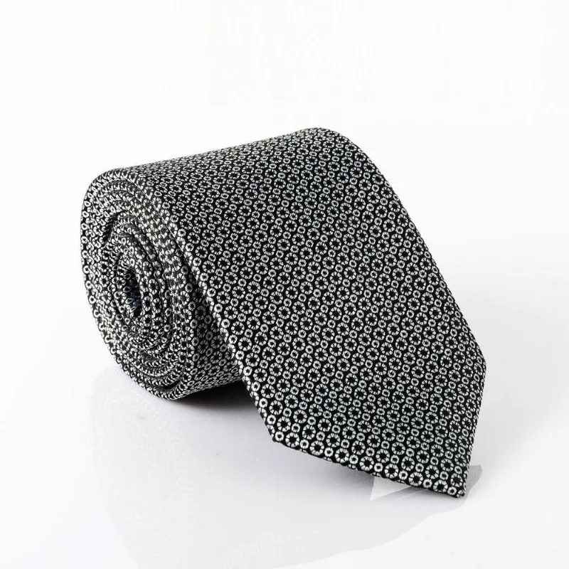 Gravata Isla Galerias Jacquard Cor Cinza