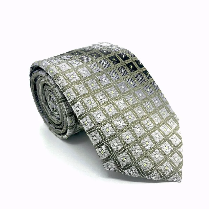 Gravata Isla Galerias Jacquard Cor Café