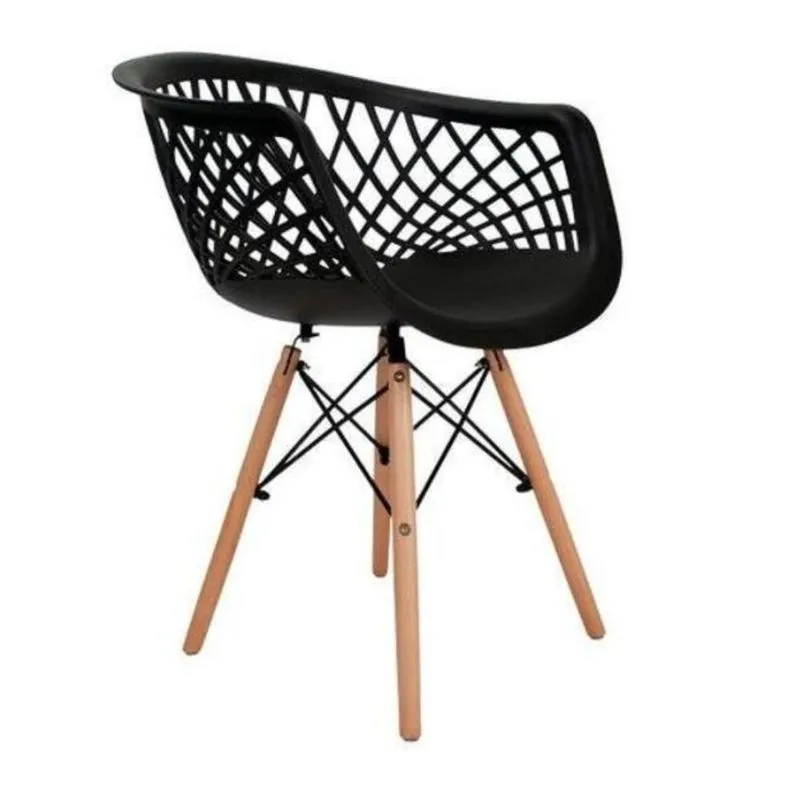 Cadeira Serbin Web DSW Madeira PP Preto (MP)