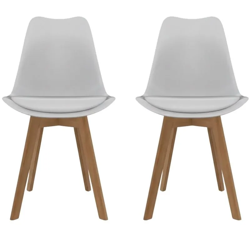 Conjunto de Cadeiras 2 Unidades Seat&Co Saarinen Wood Branco