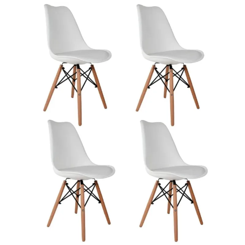 Conjunto de 4 Cadeiras Saarinen Empório Tiffany Branco