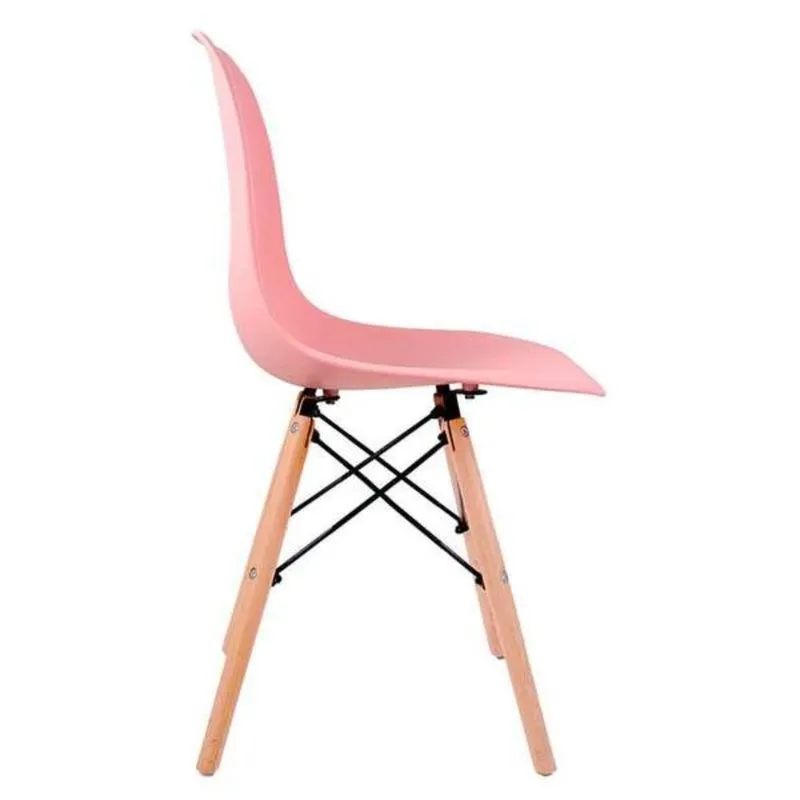 Cadeira Serbin Eames DSW Madeira PP Rosa (MP)