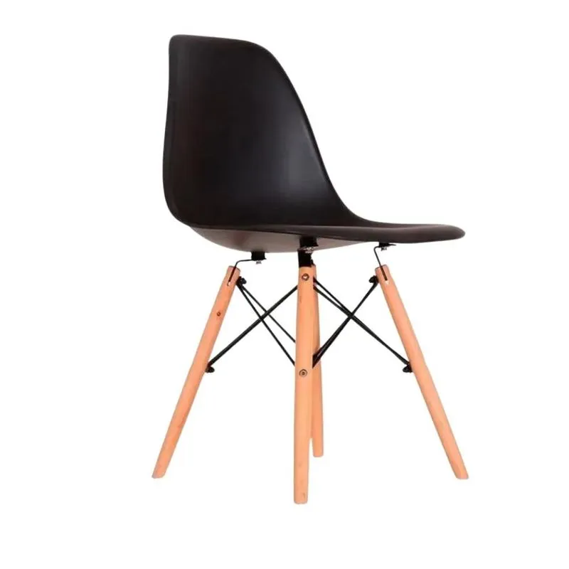 Cadeira Serbin Eames DSW Madeira PP Preto (MP)