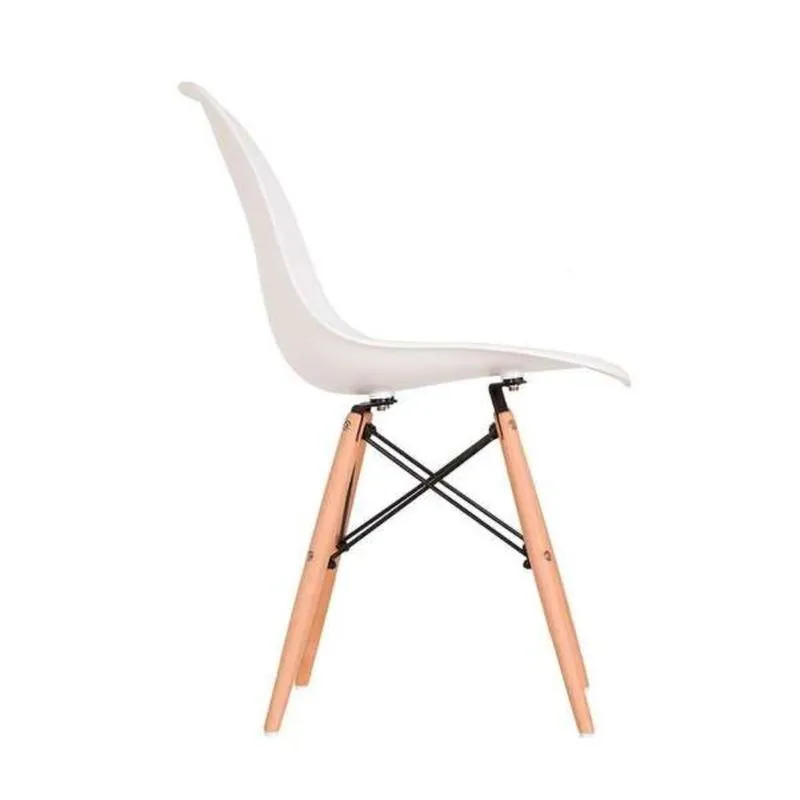 Cadeira Sserbin Eames DSW Madeira PP Branco (MP)