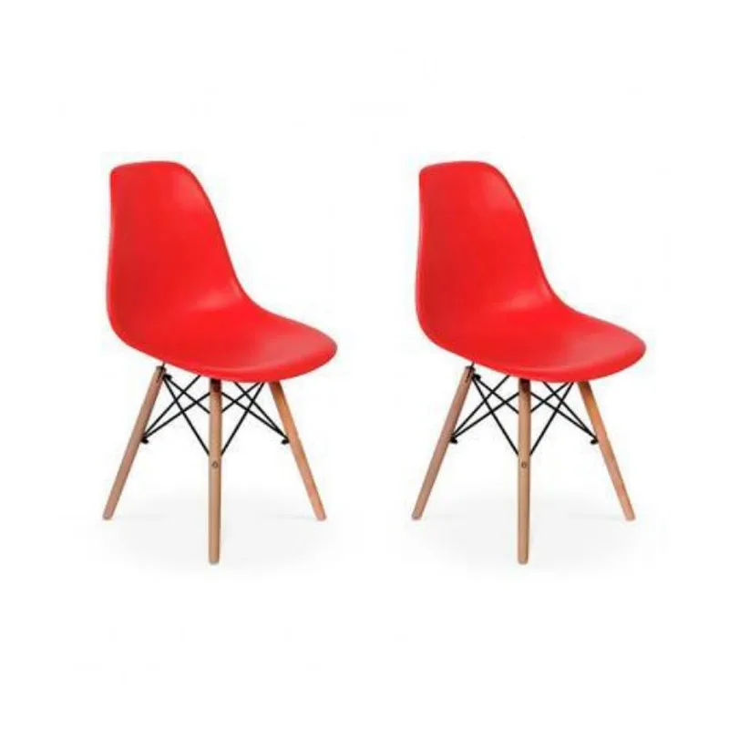 Conjunto 2 Cadeiras Eames Empório Tiffany Vermelha