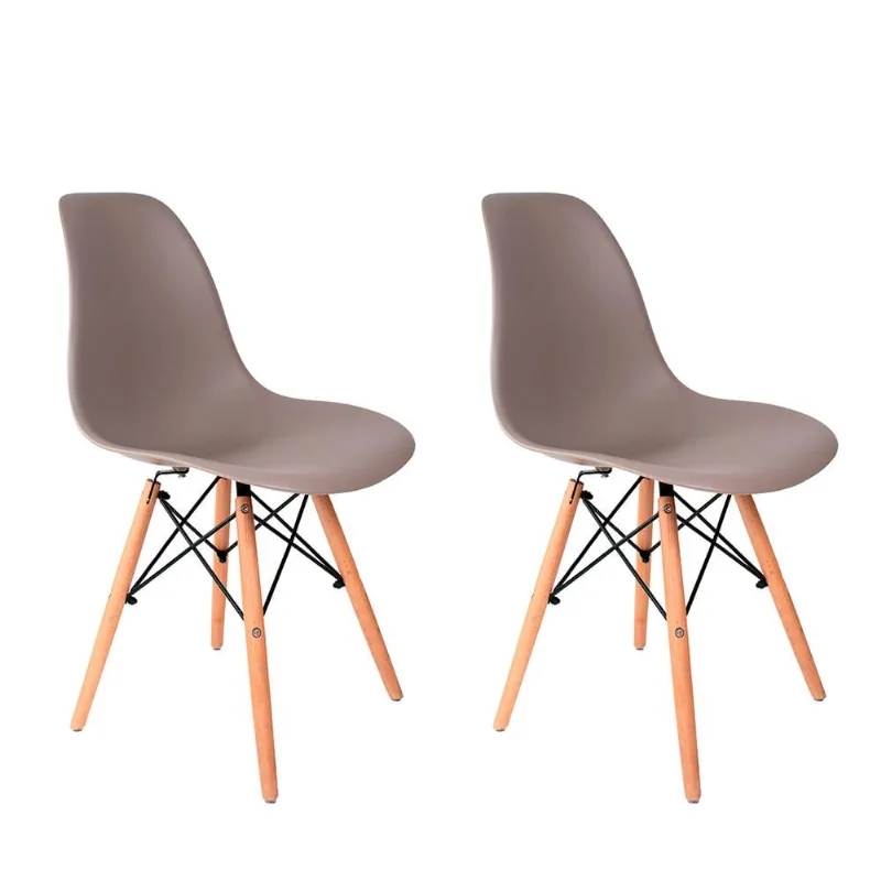 Conjunto 2 Cadeiras Eames Empório Tiffany Cinza