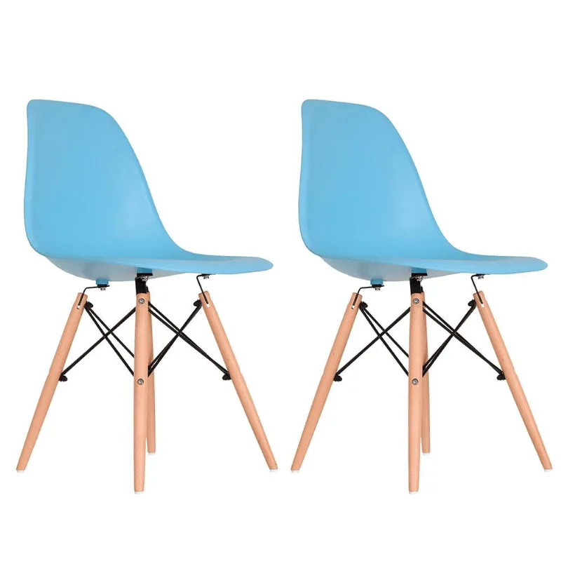 Conjunto 2 Cadeiras Eames Empório Tiffany Azul